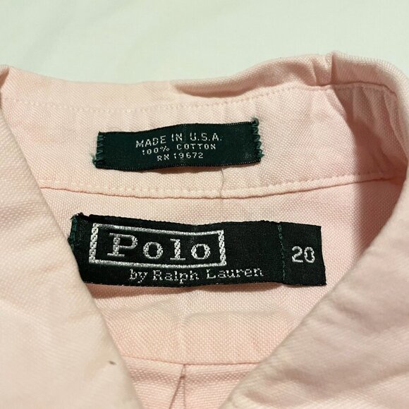 Vintage Polo Ralph Lauren Button Up Shirt Boys Size 20 Made in USA - Picture 3 of 16